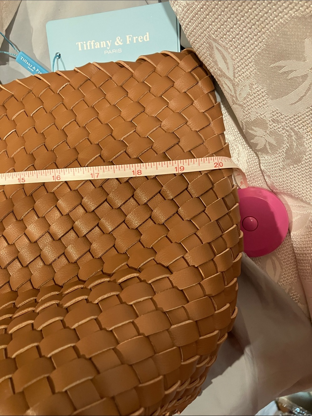 Tiffany & Fred Woven Tote with Tan Leather Pouch - Picture 10 of 16